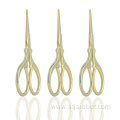 Wholesale Beauty Personal Makeup Scissors Small Gold Stainless Steel Trimming Scissors